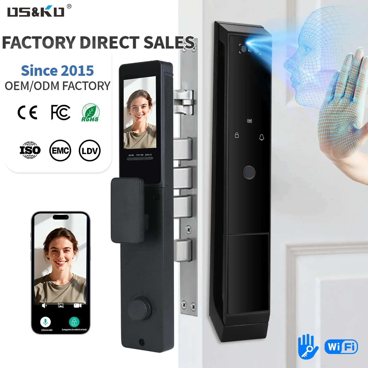 AI smart lock with facial recognition